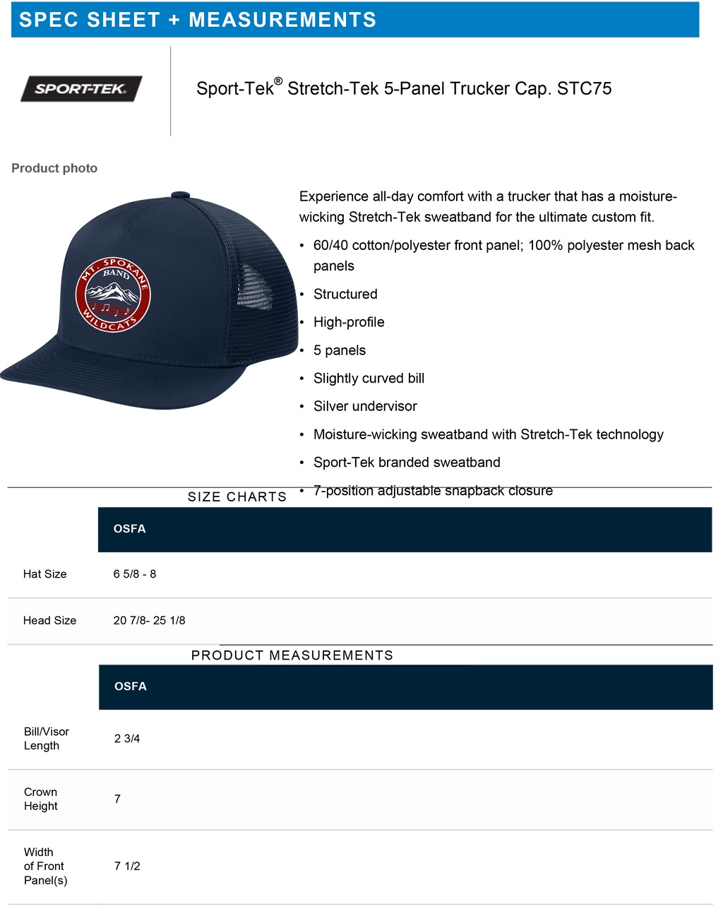 MSHS Band Stretch-Tek 5-Panel Trucker Cap